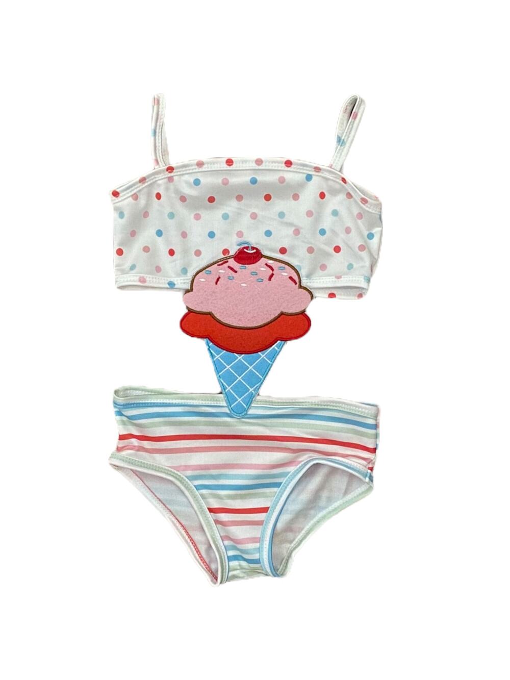 Ice Cream Multicolor Monokini Swimsuit Girls Size 80  12-18 Months